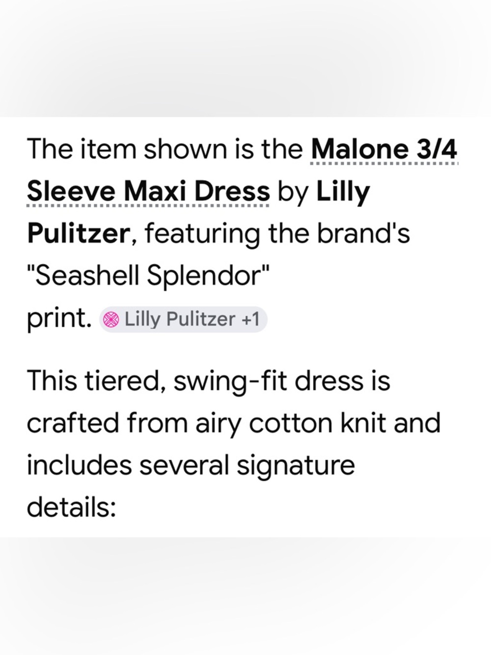 Lilly Pulitzer - Malone Seashell Splendor  blue Maxi Dress - Picture 5 of 9